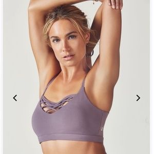 NWOT Fabletics Crisscross Lenni Purple Sports Bra
